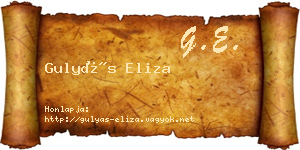 Gulyás Eliza névjegykártya